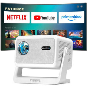 4K Smart Projector with WiFi and Bluetooth, Officially-Licensed App